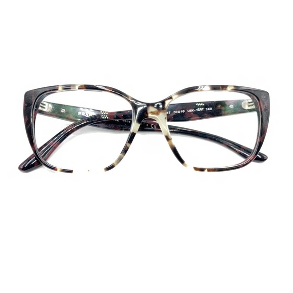 Prada VPR 08T U6K-1O1 Brown Red Tan Marble Eyeglasses Frames 53-16 140 Italy - Picture 12 of 12